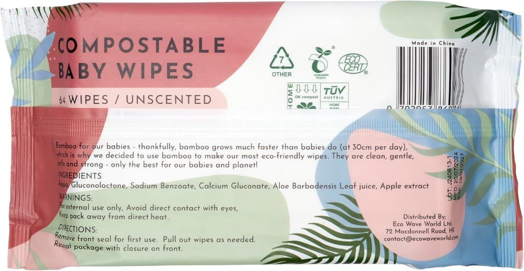 EcoWave ingredients label